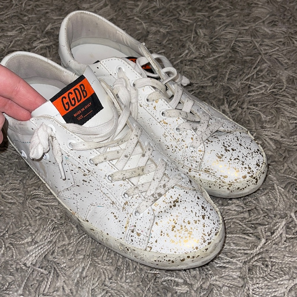 Golden goose splatter sneaker. Worn twice. Size 8.5